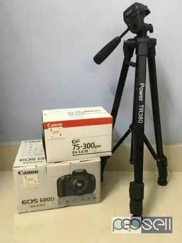 Canon 600D ,Ef 75-300mm,18-55mm,55mm Lense,power tripod,Two Battery 0 