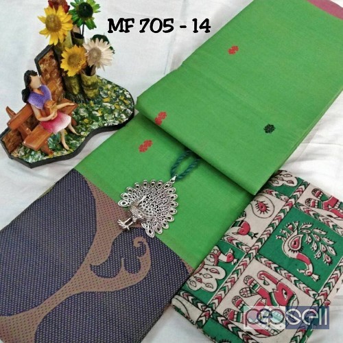 MF705 chettinad cotton sarees with kalamkari blouse non catalog price- rs750 each moq- 15pcs no singles 4 