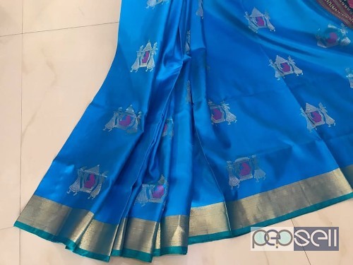 elegant pure handloom gadwal soft silk sarees with weaving zari pallu and blouse available 5 