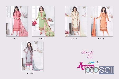 avon arohi vol11 georgette suits catalog at wholesale available moq- 5pcs no singles price- rs1450 each wholesale only 0 