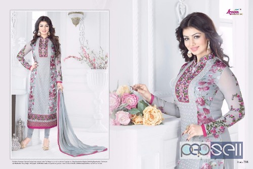 avon arohi vol11 georgette suits catalog at wholesale available moq- 5pcs no singles price- rs1450 each wholesale only 2 