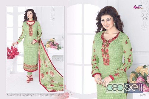 avon arohi vol11 georgette suits catalog at wholesale available moq- 5pcs no singles price- rs1450 each wholesale only 3 