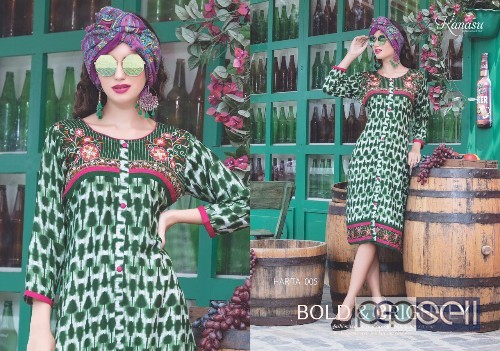 kanasu harita rayon printed kurtis catalog at wholesale 2 