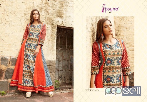  psyna vol3 cambric printed long kurtis catalog at wholesale SIZE	M,L,XL,XXL,3XL price- rs870 each moq- 10pcs no singles 1 