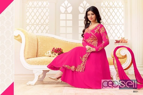 ravishing georgette designer anarkali suits from meera zisa gulmohar collection available 2 