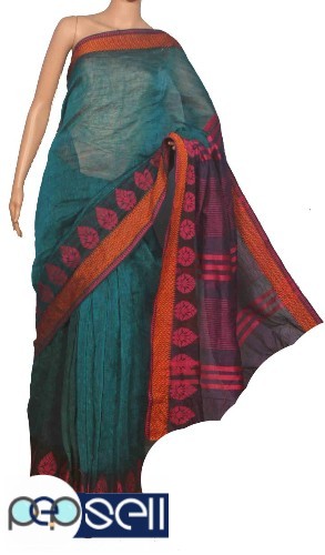 Exclusive Handwoven Saree - pure linen with buti design - Kerala Kochi Ernakulam 4 