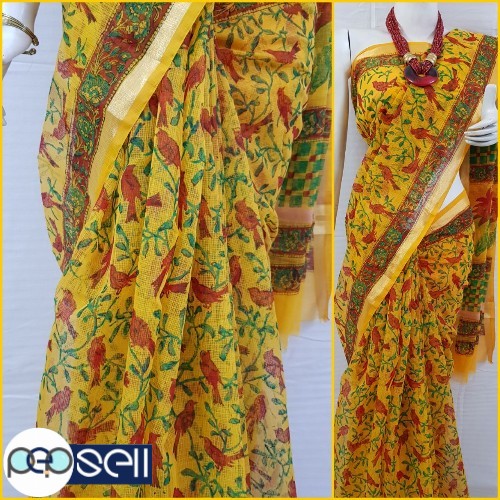 Kota Cotton sarees in fine quality of Hand Block Printing with blouse - Kerala Kochi Ernakulam 5 