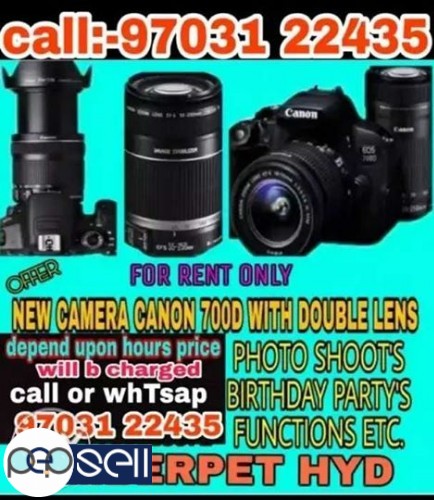 Canon 700d double lens camera for rent 0 