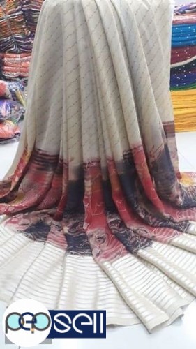 GEORGETTE PRINTED SAREES WITH SATIN BORDER 4 