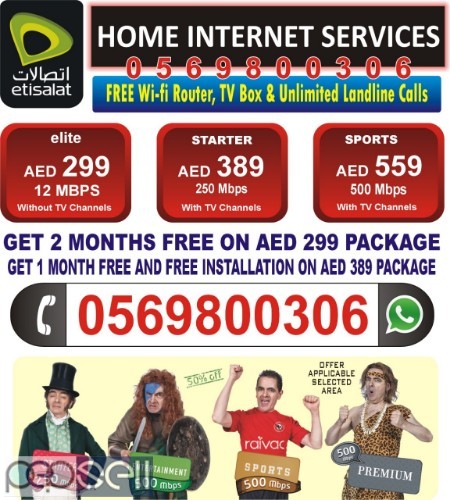 ETISALAT ELIFE HOME INTERNET SERVICE 0 