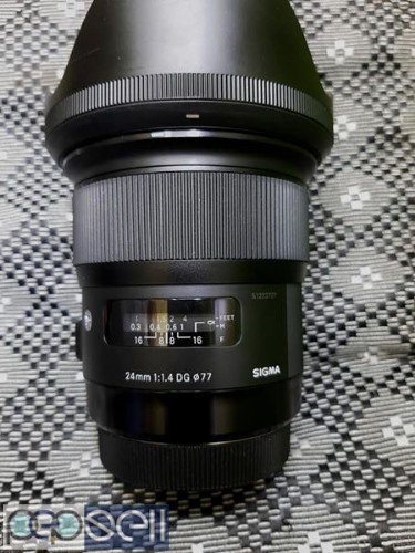 Sigma 24mm f/1.4 art for Canon 2 yrs old for sale 1 