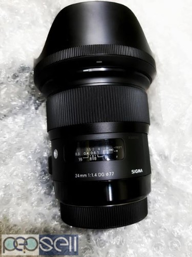 Sigma 24mm f/1.4 art for Canon 2 yrs old for sale 3 