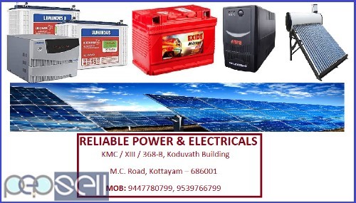 RELIABLE POWERS & ELECTRICALS, Solar Inverter Dealer in Kottayam 0 