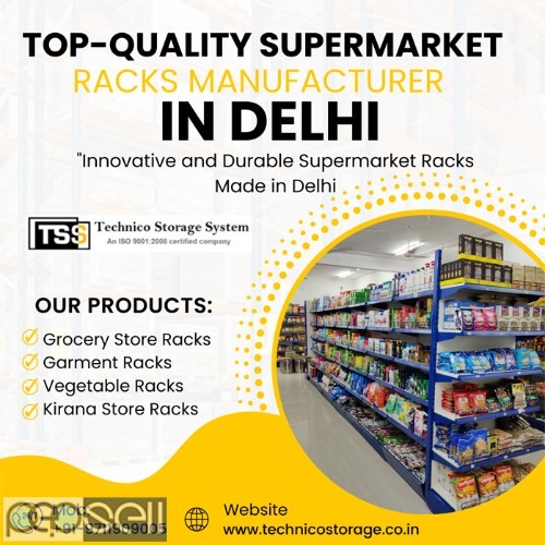 Top-Quality Supermarket Racks Manufacturer in Delhi - Contact Technico Storage System 0 